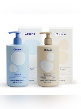 Coterie Soft Cream & First Wash Duo in Beige and Light Blue